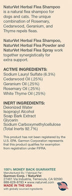 NaturVet Herbal Flea Pet Shampoo with Essential Oils - Helps Against Fleas, Insects - Deodorizing Dog Shampoo - Includes Rosemary, Cedarwood, Geranium, White Thyme Oils - 16 Oz. - Image 9
