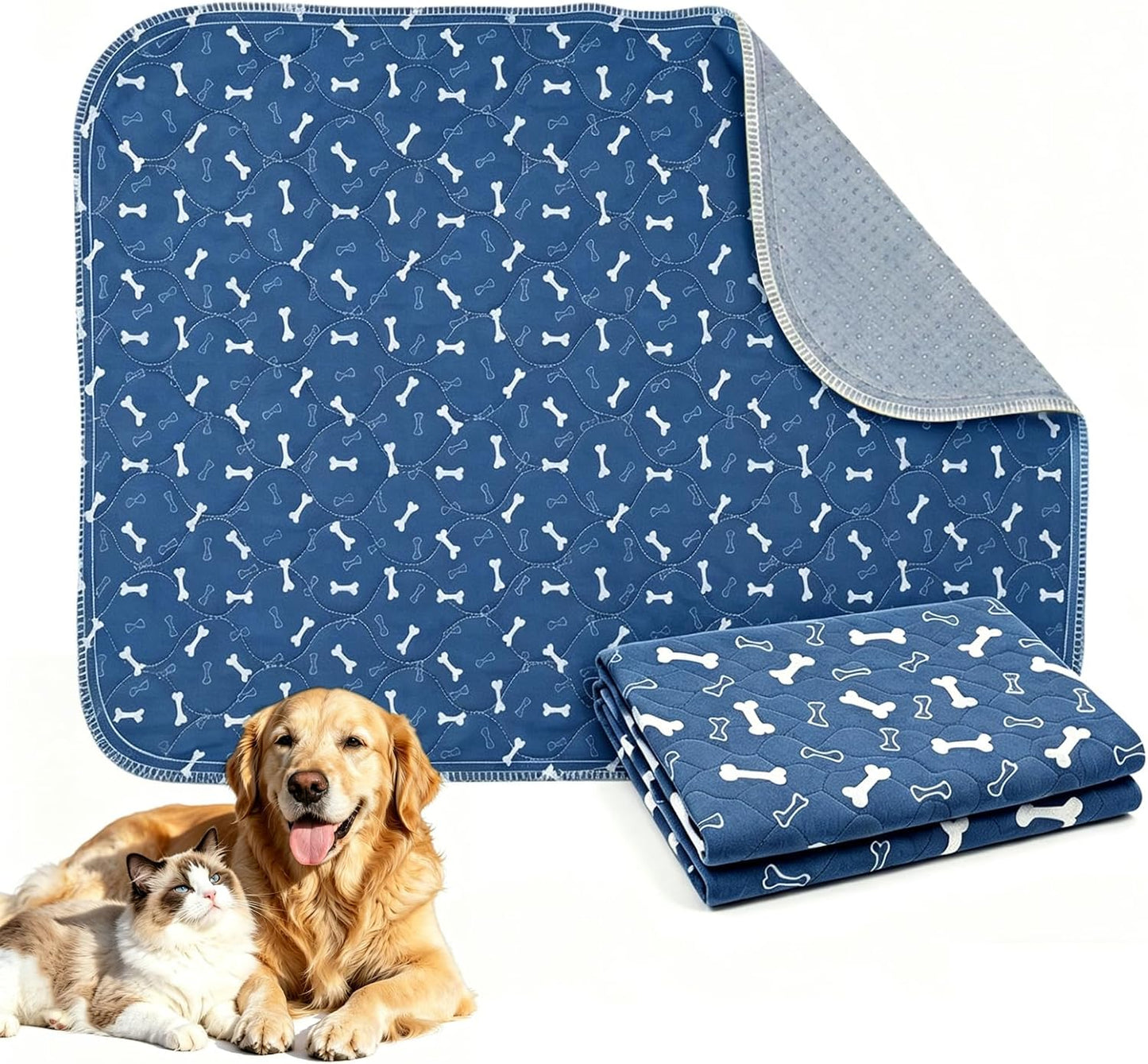 Comasua puppy pad folded for easy storage and travel