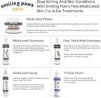 Two pack configuration of Smiling Paws Pets medicated round wipes