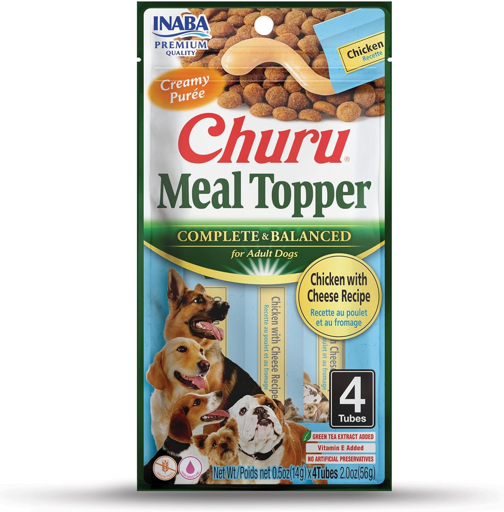 INABA Churu Meal Topper for Dogs, Complete & Balanced, Creamy, Lickable Pure Dog Food Topper, 0.5 Ounce Tube, 20 Tubes (4 per Pack), 5 Flavor Variety - Image 15