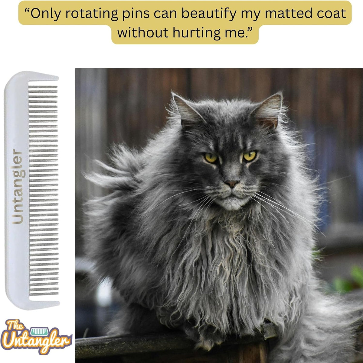 Untangler cat comb for long and short hair