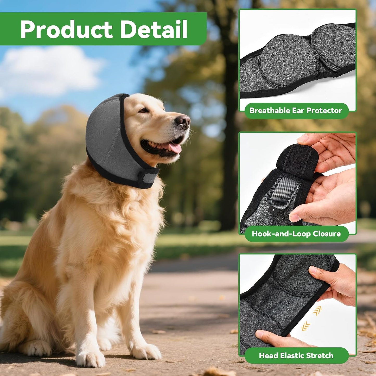 Waterproof dog ear wraps for bathing and grooming