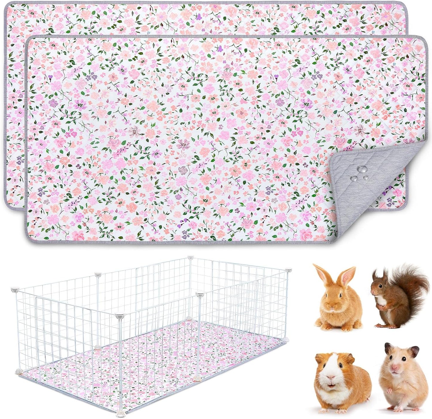 Large 47 inch by 24 inch reusable small animal bedding