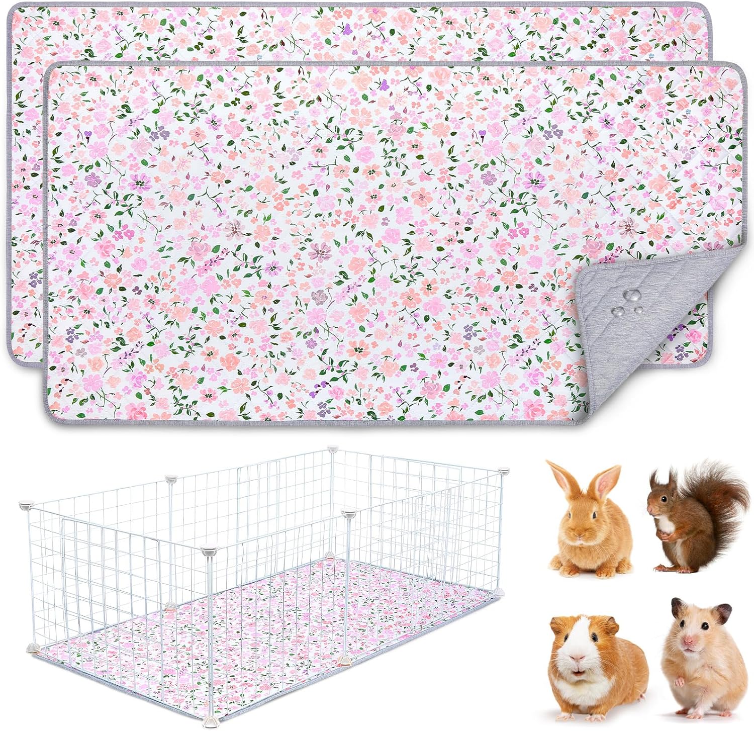 Large 47 inch by 24 inch reusable small animal bedding