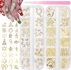 Tatiwoo Christmas nail charms front view of the organized storage box