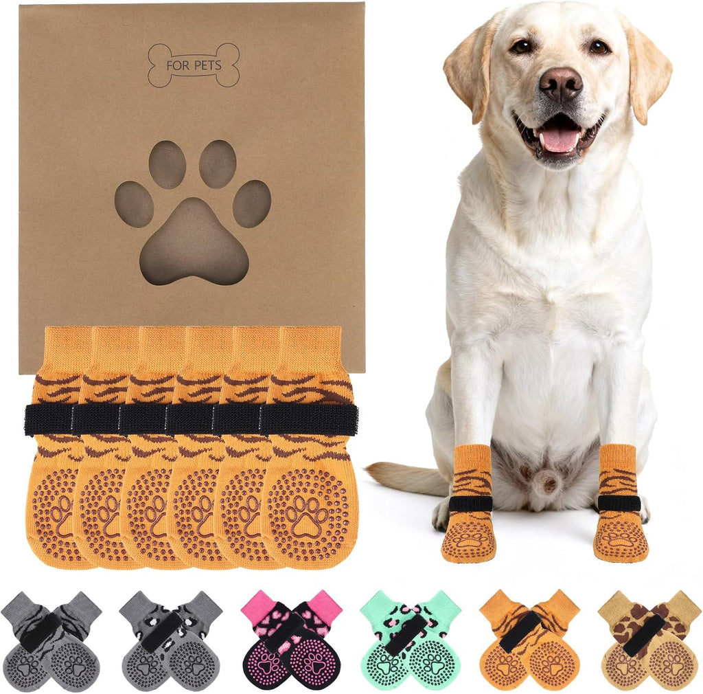KOOLTAIL Anti Slip Dog Socks to Prevent Licking Paws and Slipping, Extra-Thick Grip Pet Boots & Paw Protectors, Winter Warm Puppy Shoes Booties for Hardwood Floors Small Medium Large Senior Dogs,SM - Image 9