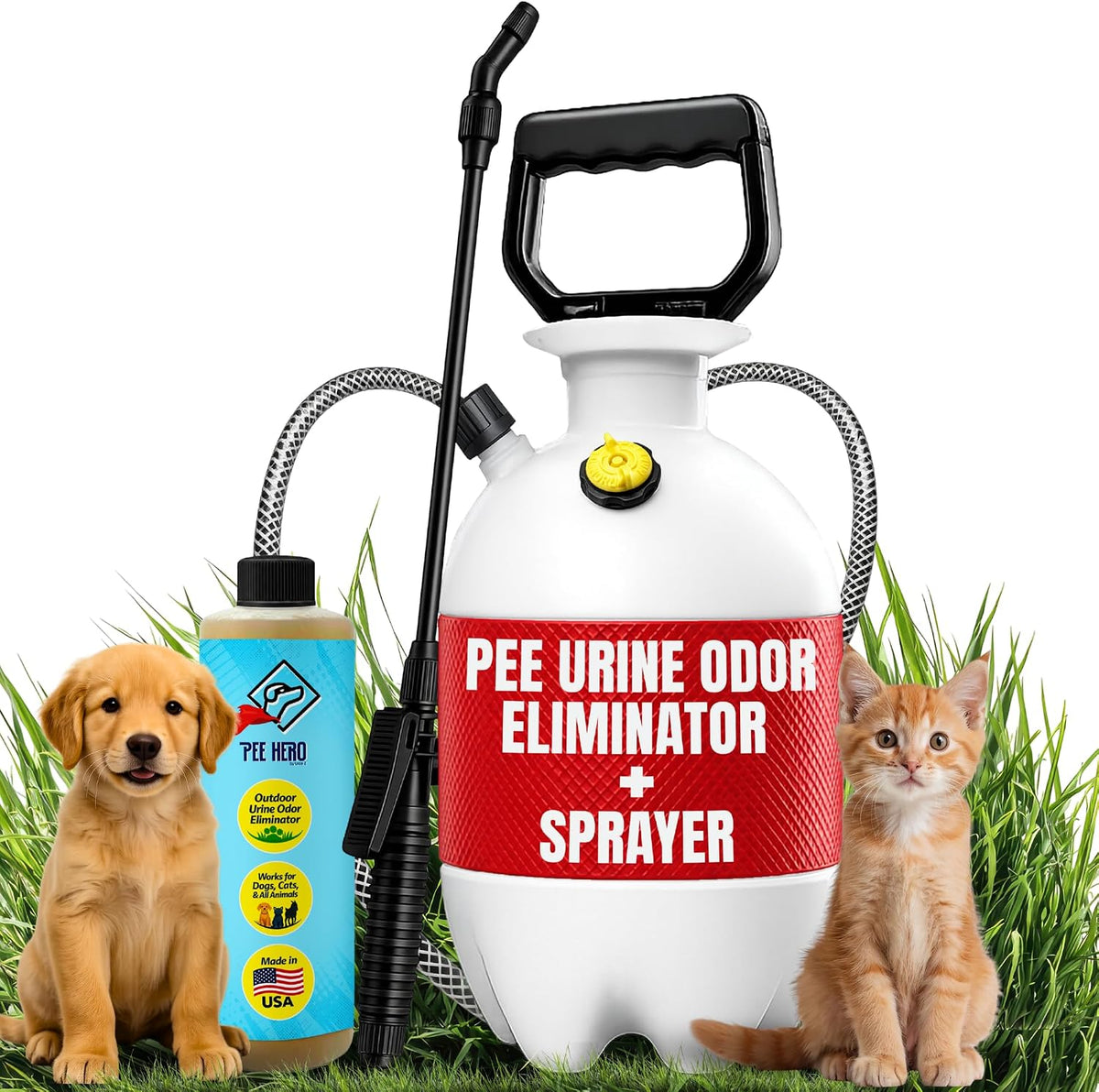 Pee Hero Dog Turf Cleaner for Pet Urine Outdoor 16 oz Concentrate (Makes 2 Gallons Solution) | Pet Urine Odor Eliminator Concentrate| Turf Deodorizer for Pet Urine - Image 9