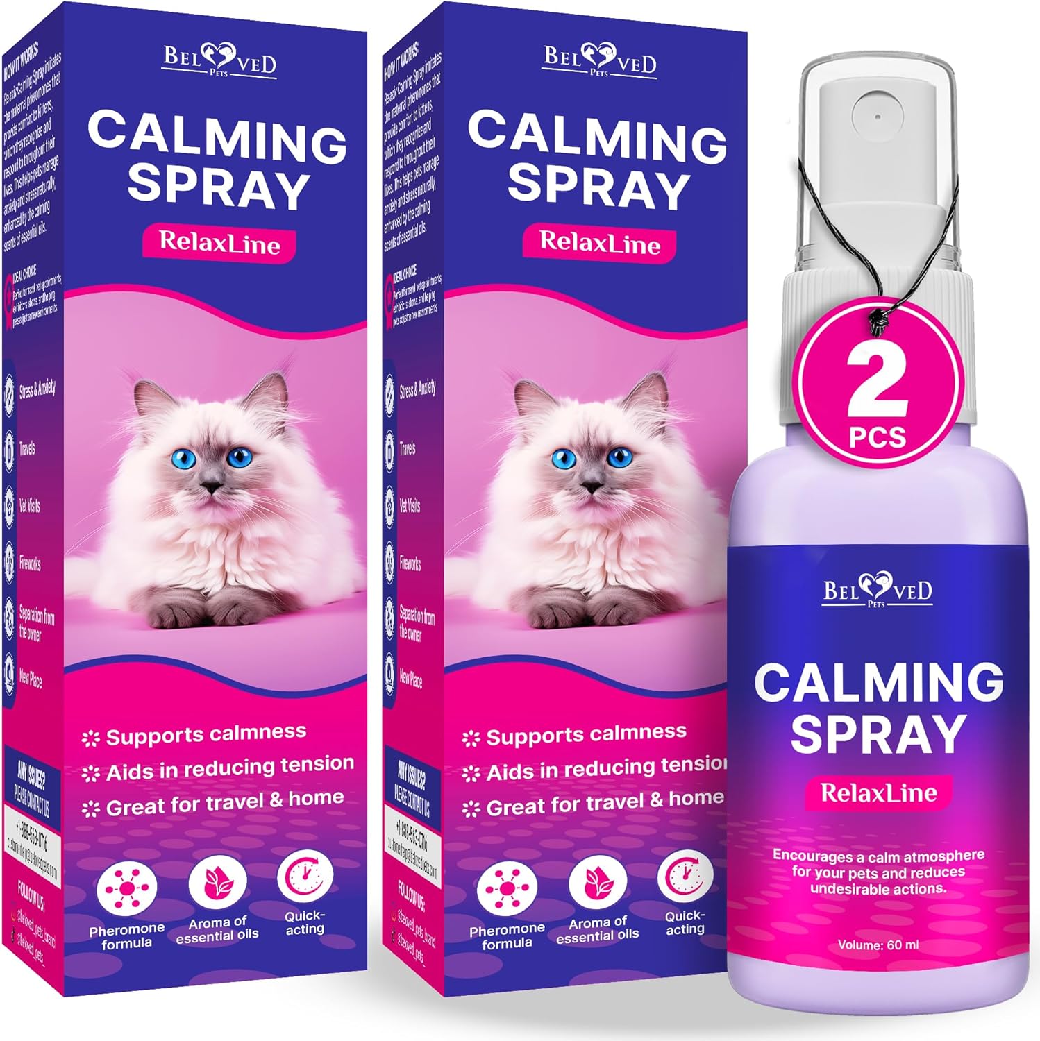 Beloved Pets authentic imported cat behavior correction spray bottle illustration
