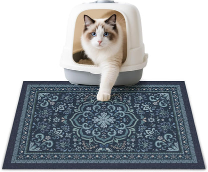 Unicorn Catcher Cat Litter Mat 24" x 15" Non-Slip Litter Box Mat Washable Litter Catcher Mat for Litter Box Indoor Food Mat Supplies Essentials, DarkSeaGreen - Image 12