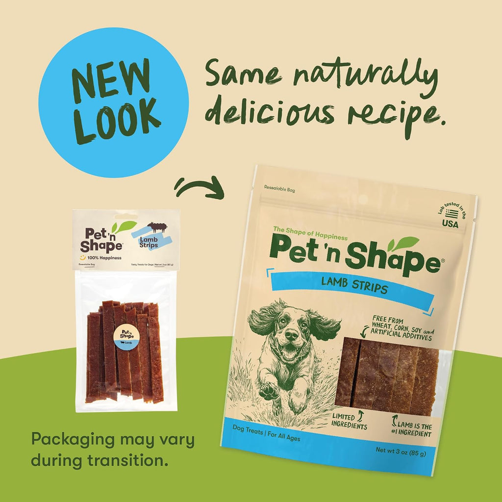 Pet 'N Shape dog treats 3 Ounce resealable packaging