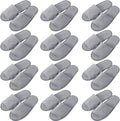 Luxehome disposable open toe spa slippers front view for guest hospitality