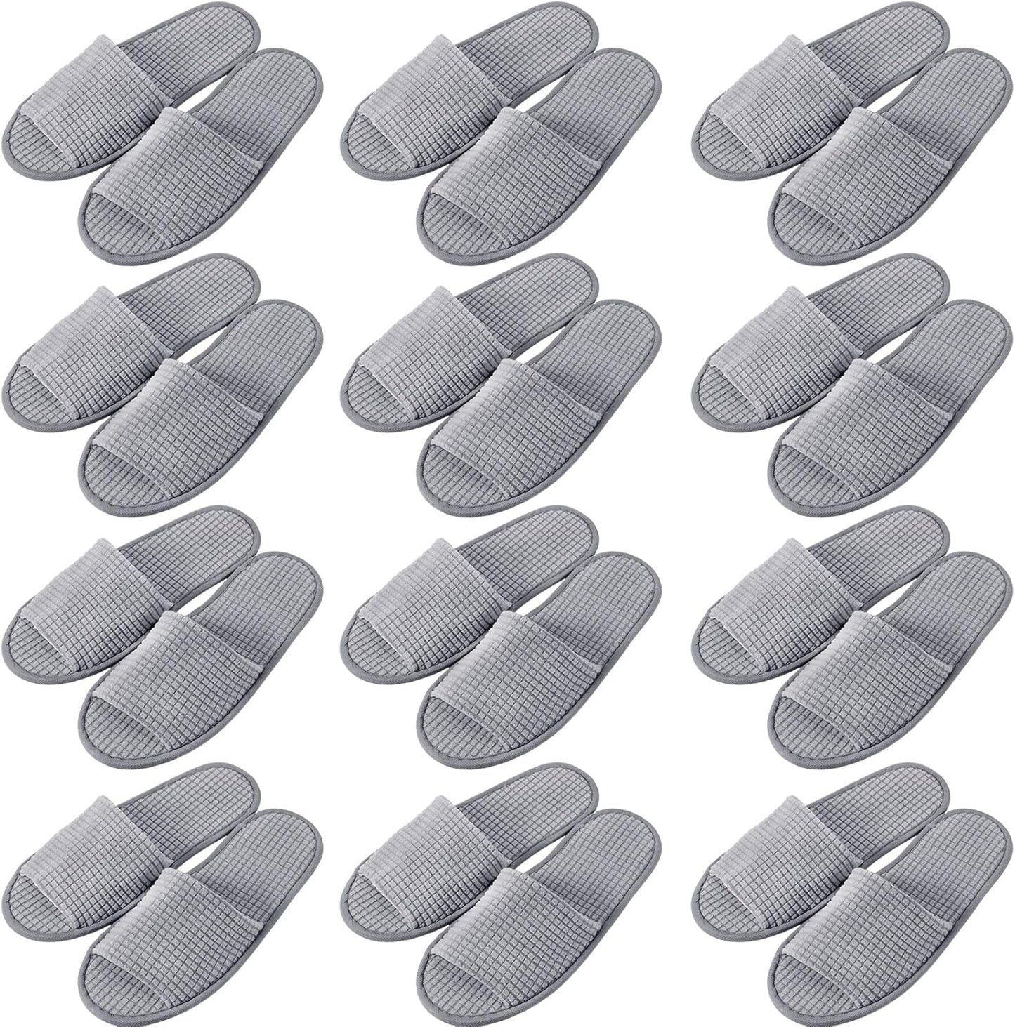 Luxehome disposable open toe spa slippers front view for guest hospitality