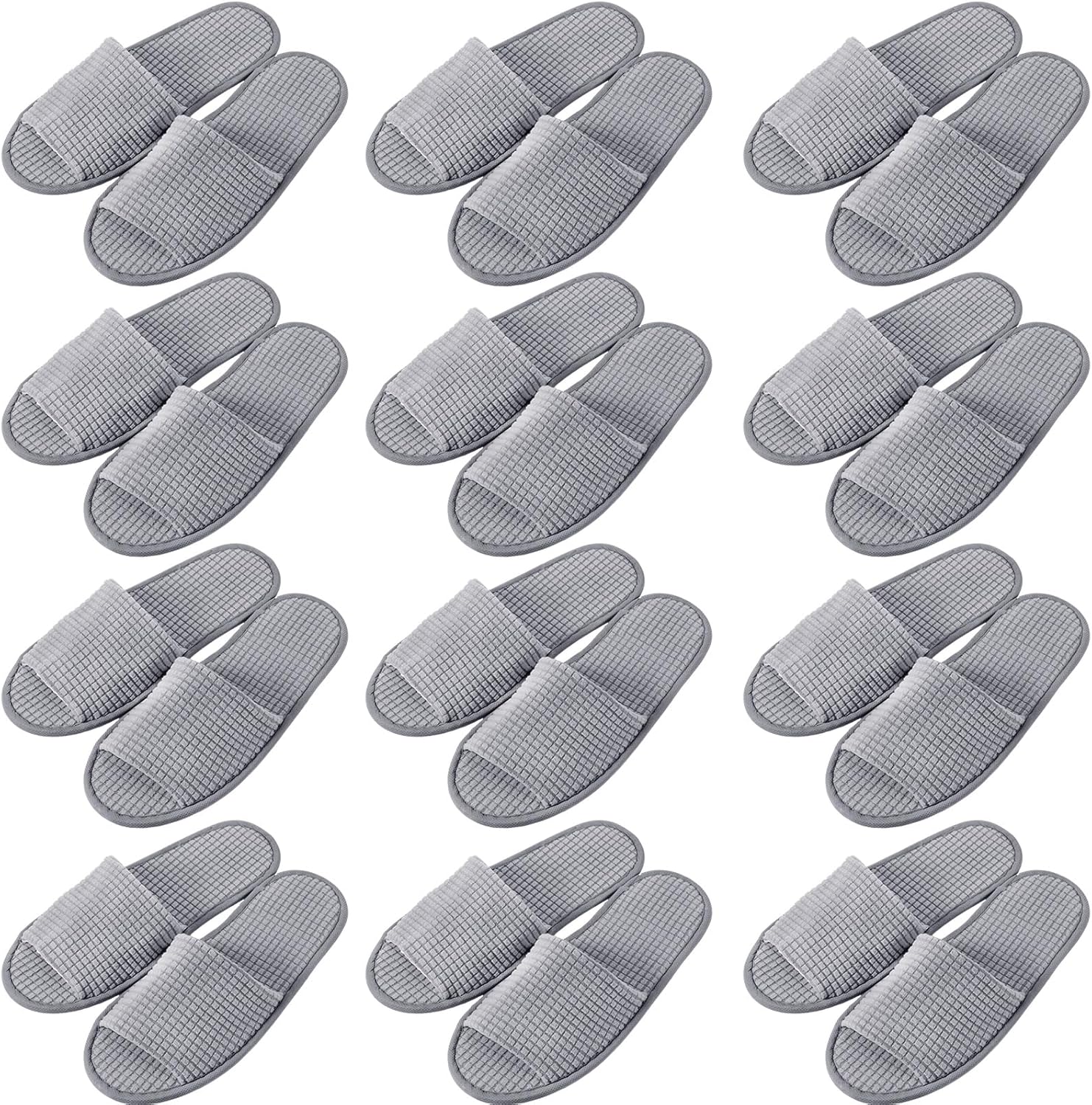Luxehome disposable open toe spa slippers front view for guest hospitality