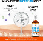 Silver Grade hot spot spray application on dog skin irritation
