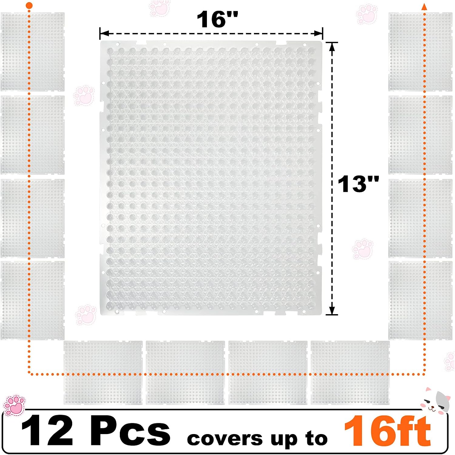 Garden usage of Nuanchu cat repellent spike mats