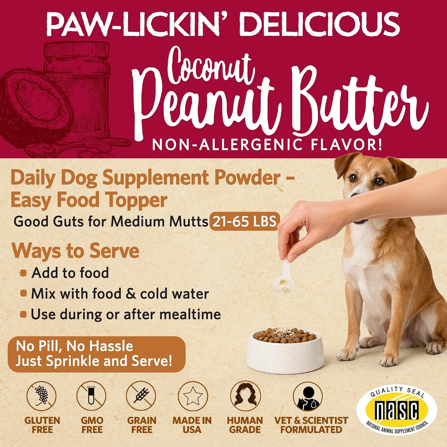 Premium USA imported Fidobiotics powder supplement for puppy gas relief.