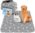 Washable Pee Pads for Dogs, 2Pack Reusable Puppy Pads, Fast Absorbent Dog Pee Pads for Crate Pet Training Pads, Waterproof Whelping Pads for Dogs Bed Mat Crate Indoor (Grey, 18x24) - Image 10