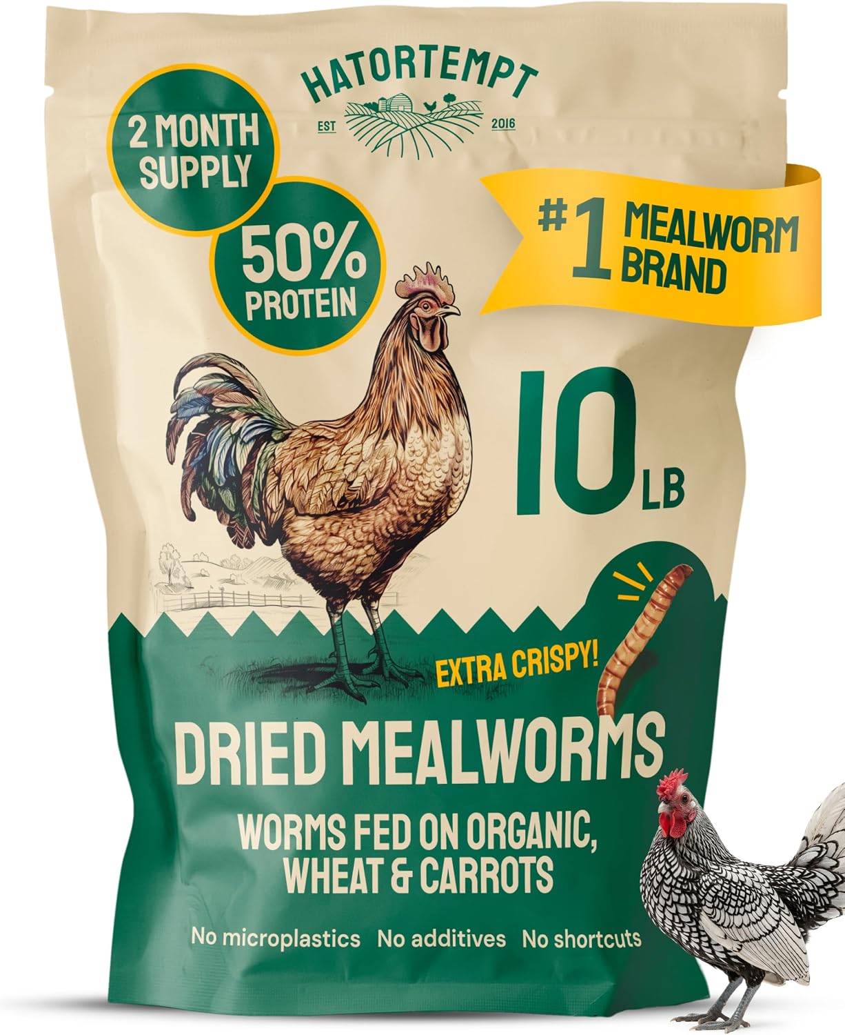 Hatortempt Bulk Dried Mealworms - 5 Lb Bag - Dried Mealworms for Chickens, Ducks & Wild Birds - High-Protein Chicken Feed & Bird Food - Image 12