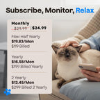 Waggle pet monitor packaging and included accessories
