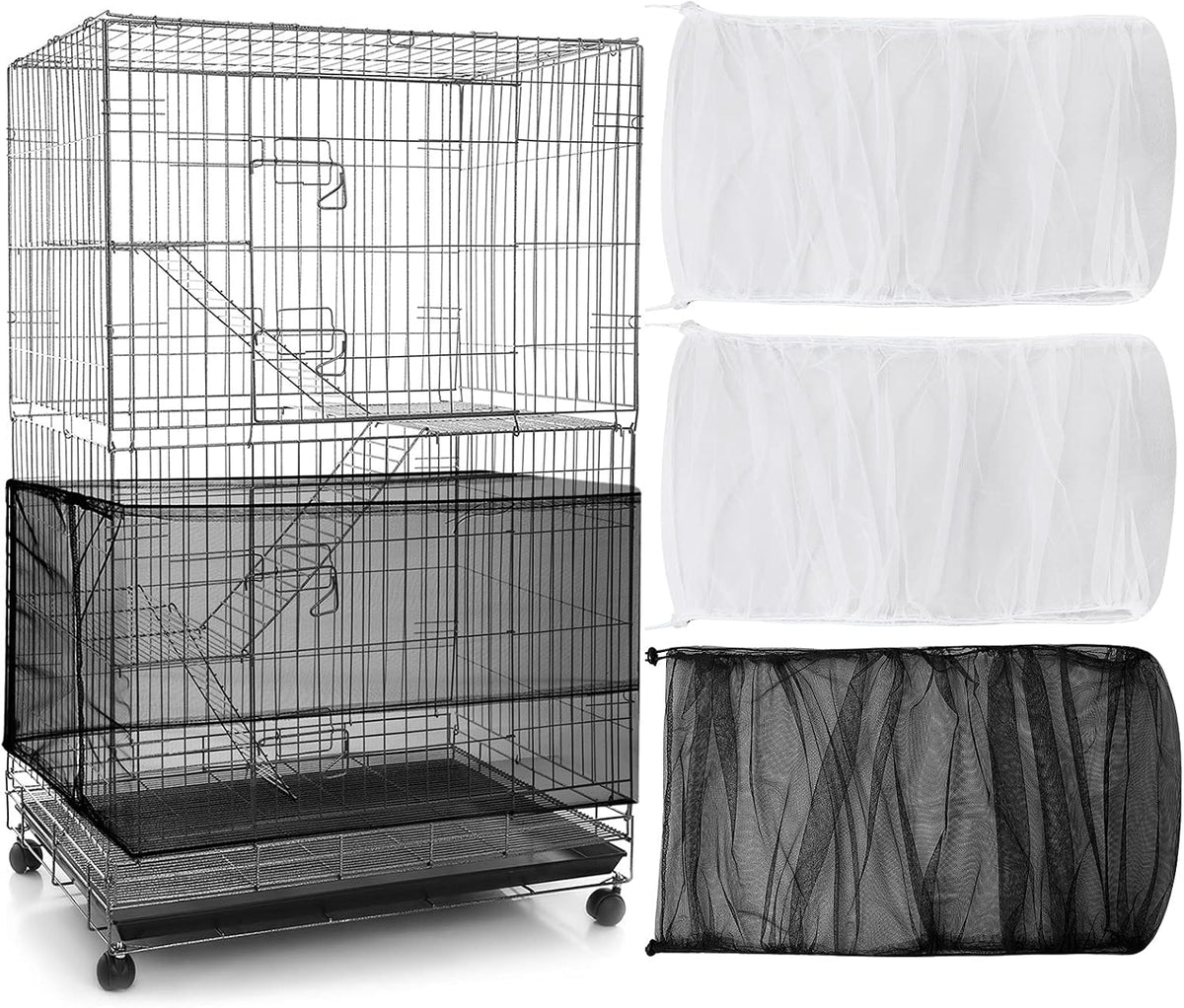 Adjustable bird cage skirt guard for parakeets and macaws
