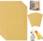 Small parrot standing on Oungy gravel paper cage liner