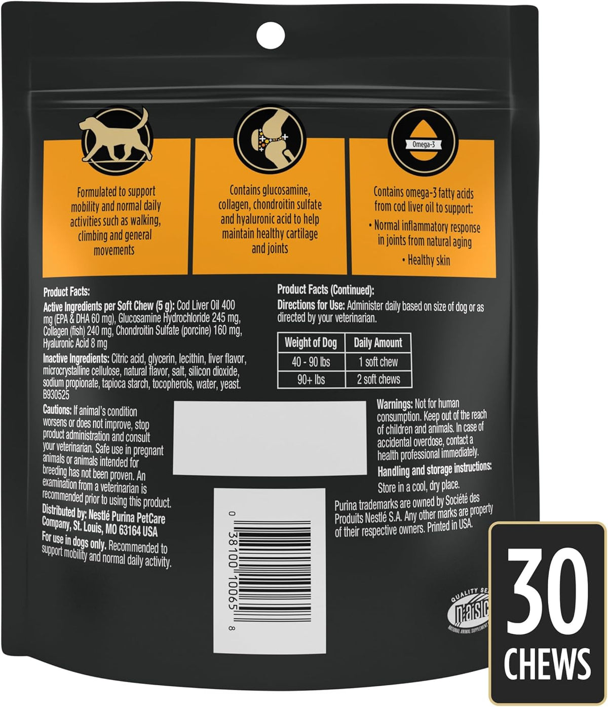 Premium Pro Plan Veterinary Diets dog joint mobility soft chews for daily pet wellness.