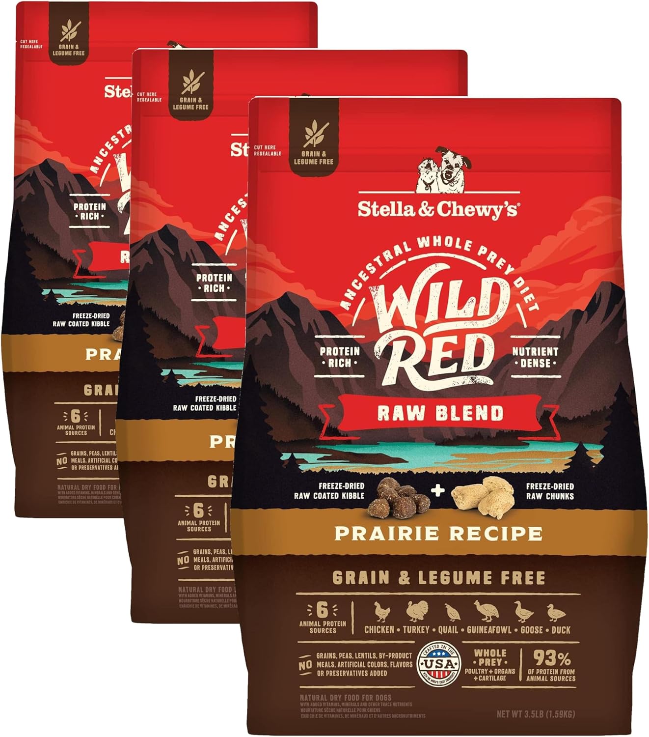 Stella & Chewy's Wild Red Raw Blend Kibble - Premium Freeze-Dried Raw Coated Dog Food - Perfect For Picky Eaters - High Protein Grain Free with 6 Poultry Sources - 3.5lb Bag - Image 11