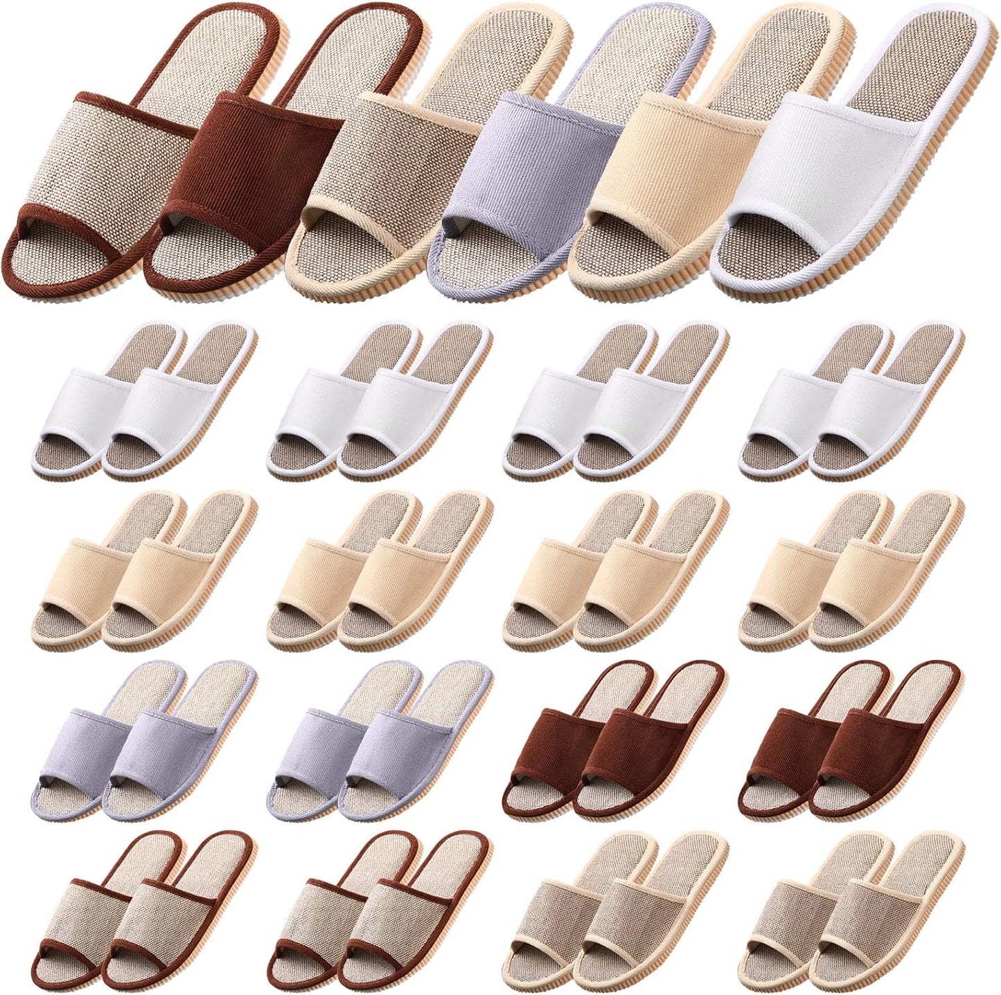 Mumufy open toe guest slippers set front view