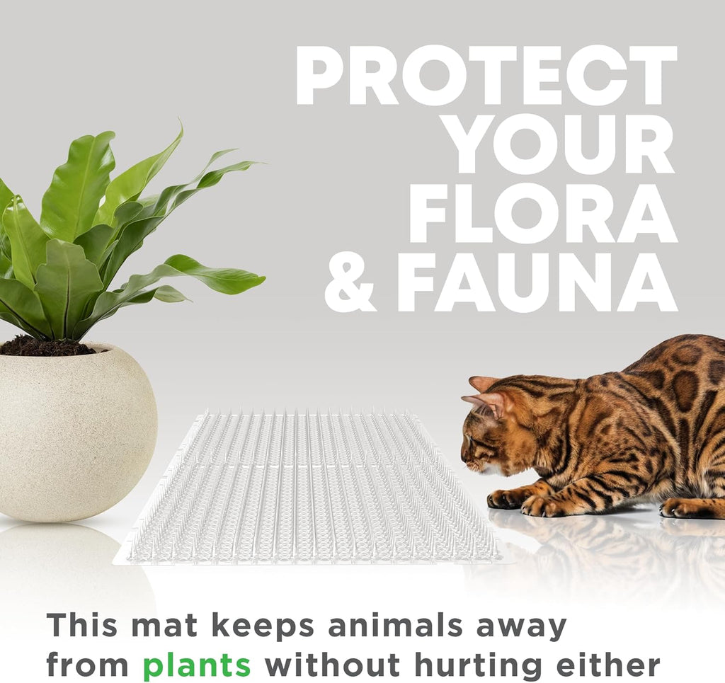 Close up of Petfolio cat repellent mat spikes