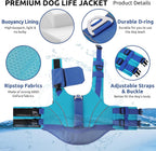 Pet life safety vest with dual rescue handles