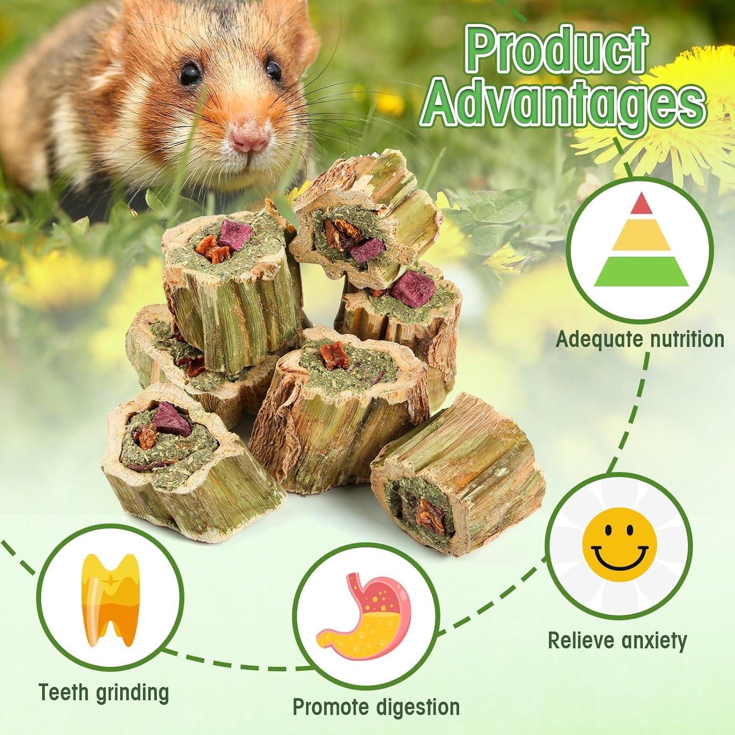 Abizoo bunny molar sticks displaying the wholesome texturized herbal filling