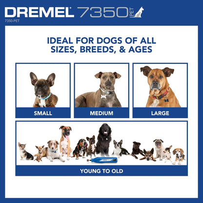 Side profile of Dremel 7350-PET nail trimmer for dogs and cats