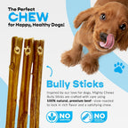 Close up of pre-drilled hole in Mighty Chewz bully stick