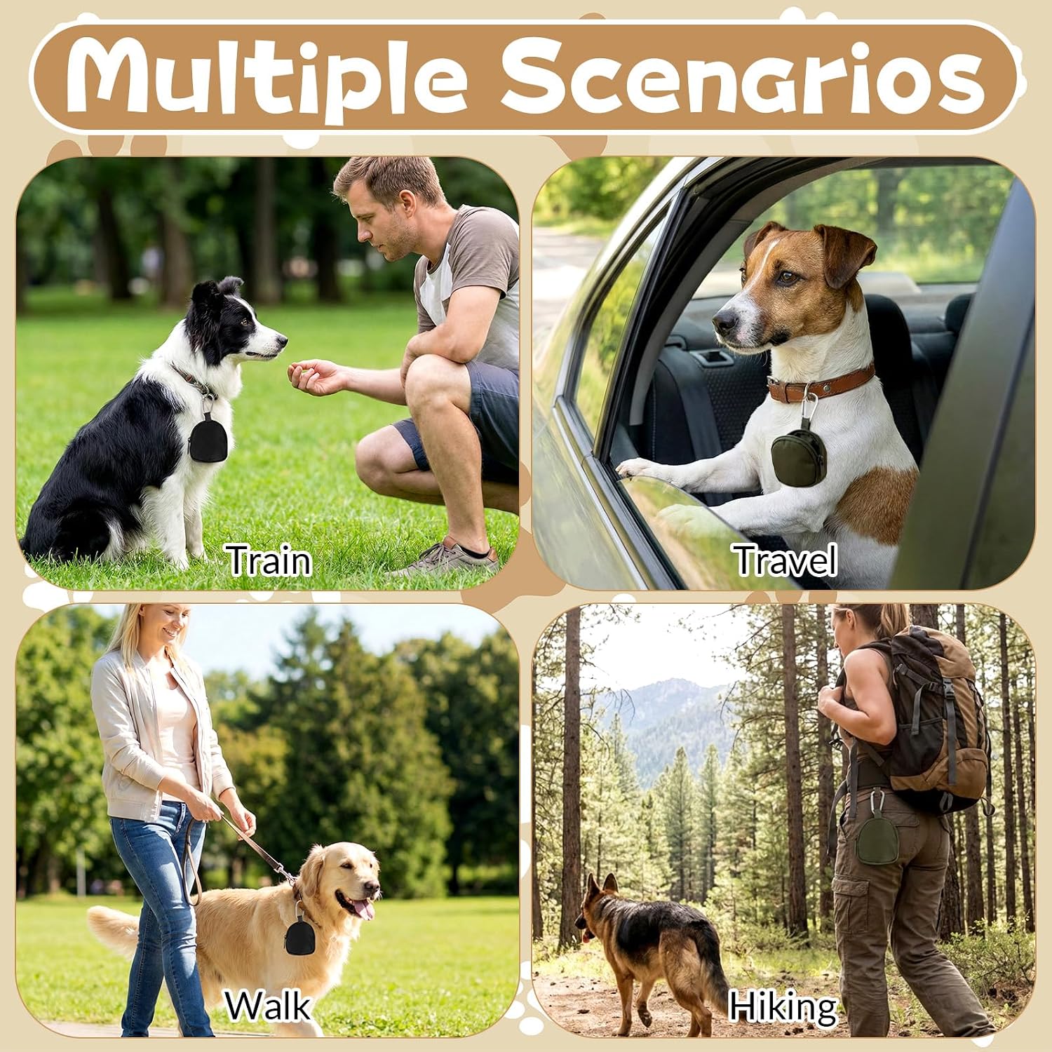 Tweruna dog treat pouch set in outdoor setting