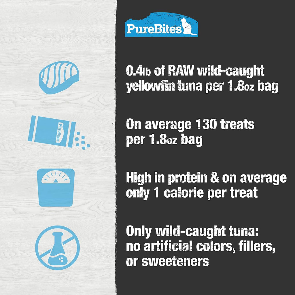 PureBites 100 percent pure tuna cat reward snack display
