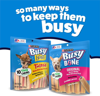 Purina Busy Bone Adult Toy Breed Dog Chew Bone Treats, Tiny - 30 ct. Pouch - Image 10
