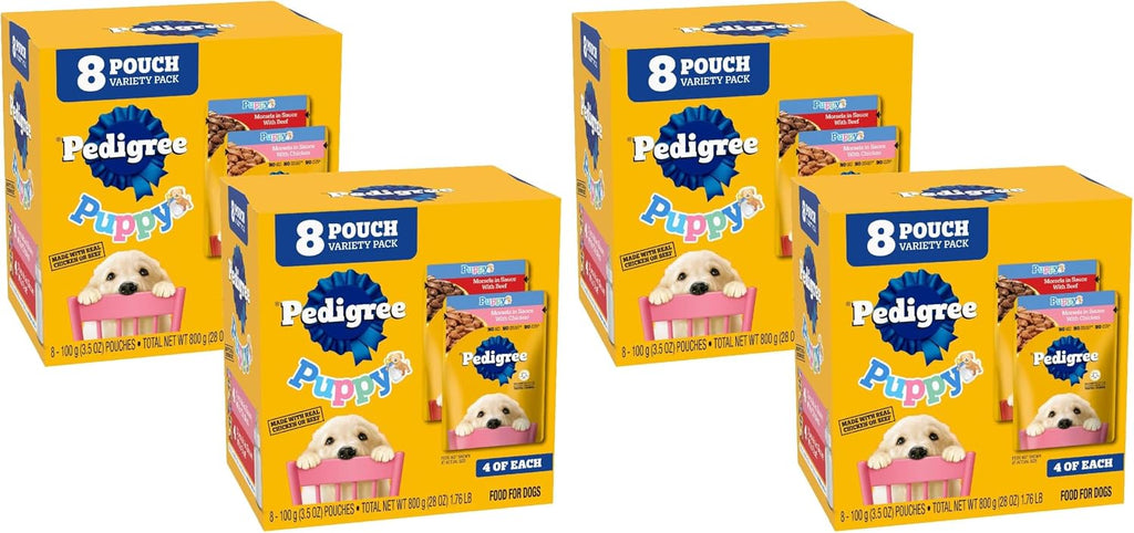 Pedigree Puppy Food Morsels in Sauce, Wet Dog Food Pouches, Chicken Flavor, 3.5 oz. Pouches, 16 Count - Image 12