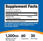 Nutricost Berberine HCl (1,200mg) 60 Capsules, 30 Servings - Image 4