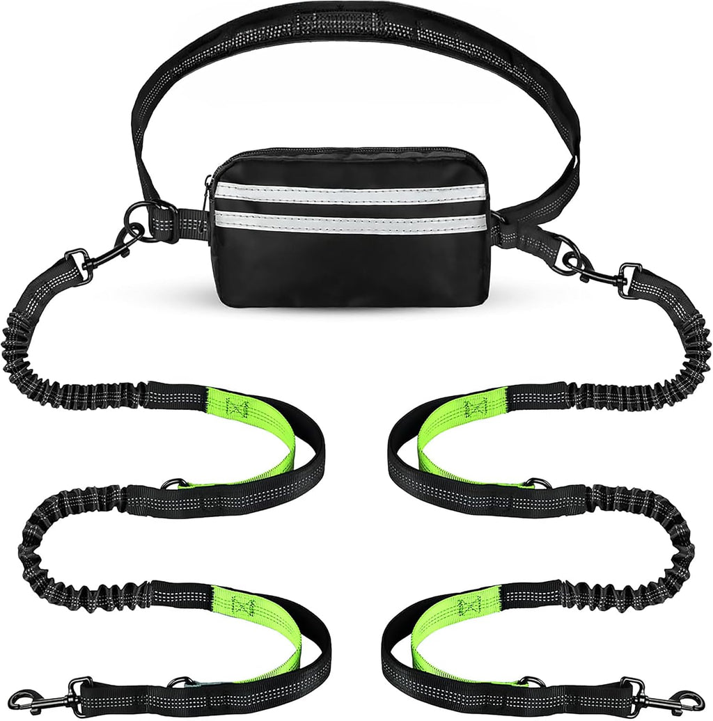 Blivorra hands-free dog leash for 2 dogs with waist belt