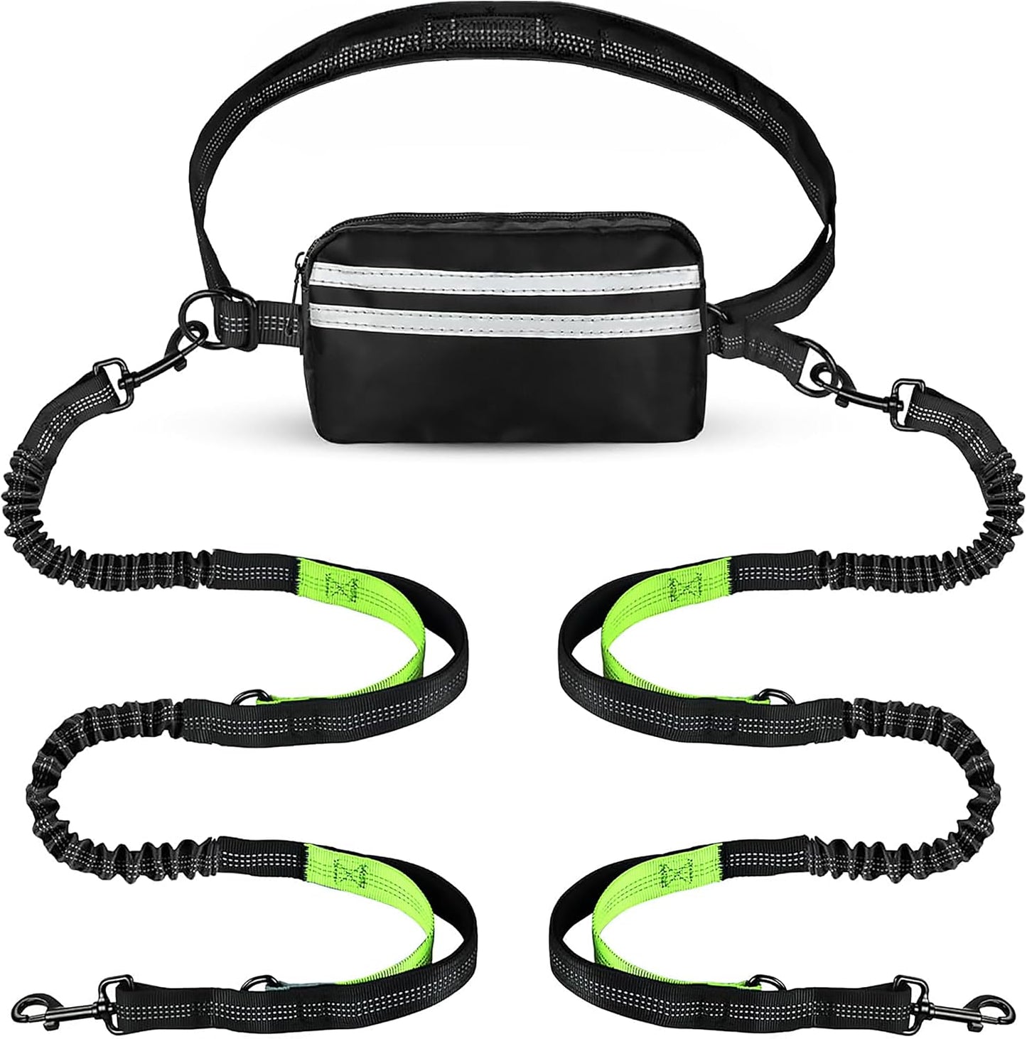 Blivorra hands-free dog leash for 2 dogs with waist belt
