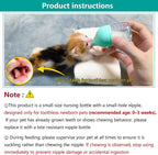 Side view of twenty milliliter pet feeding bottle with clear measurement markings.