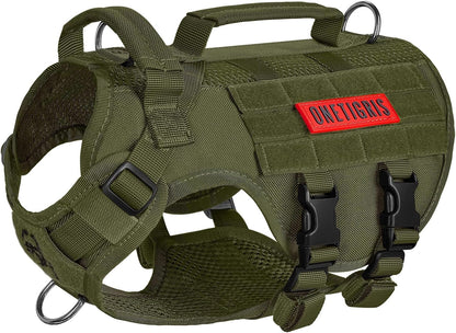 OneTigris Tactical Dog Harness for Small Dog, No Pull Small Dog Vest Harness with Handles Breathable Military Dogs Molle Vests for Walking Hiking Training (Pink, Medium) - Image 13