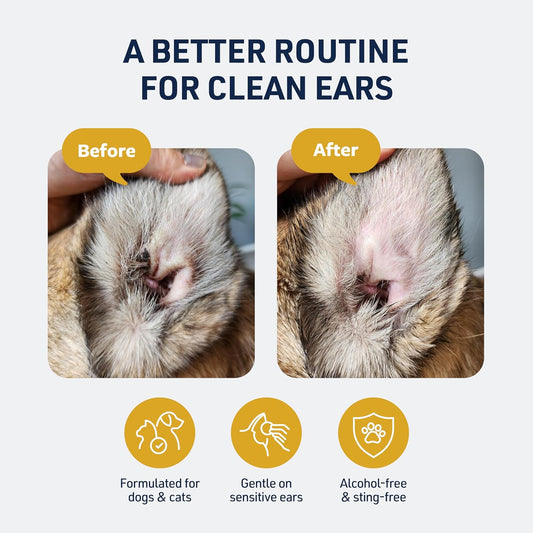 Veterinary Formula ear cleaner for dogs and cats four fluid ounce bottle
