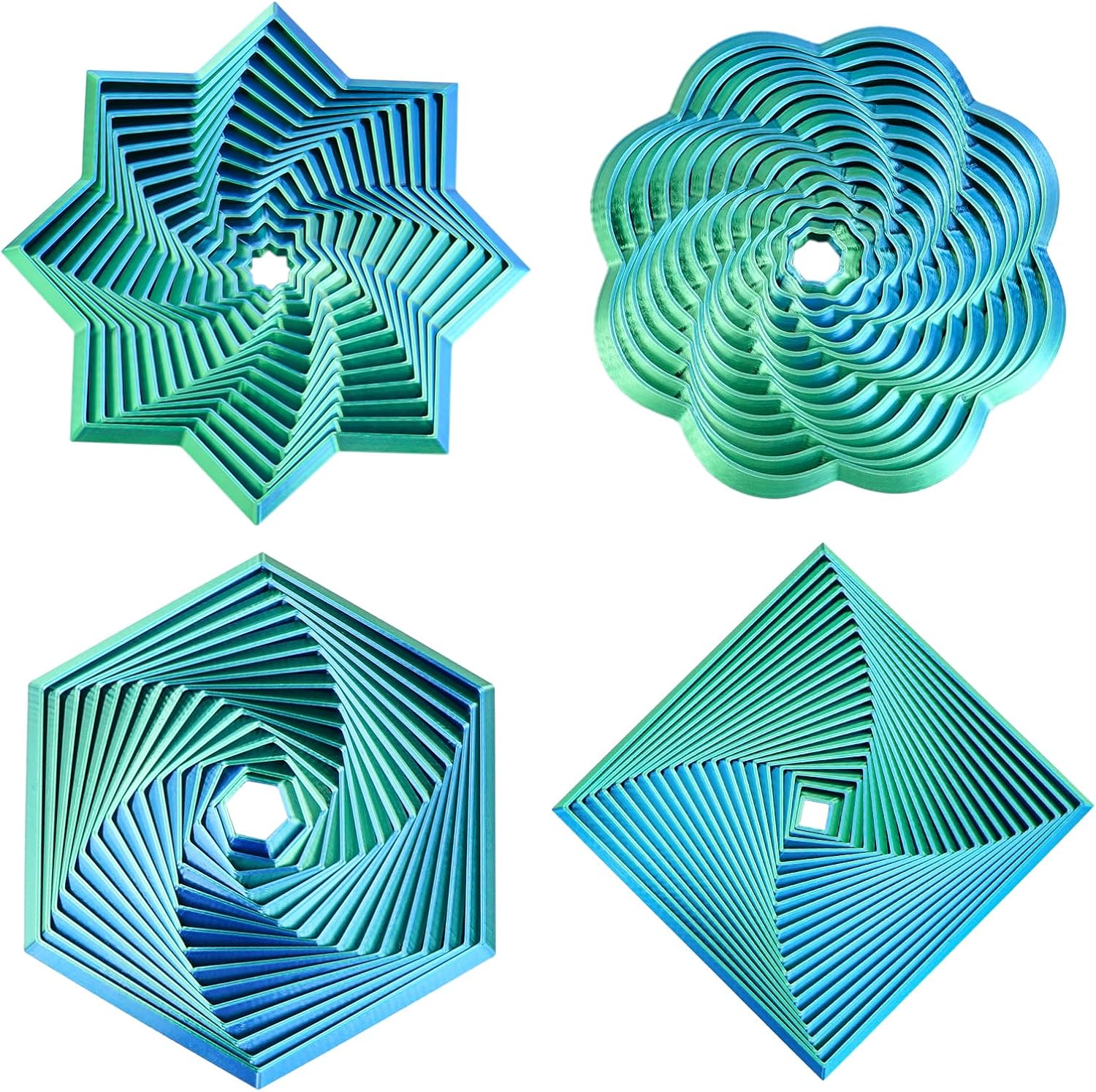 Mydhall 4 Pcs Fractal Fidget Hexagon front view sensory toy