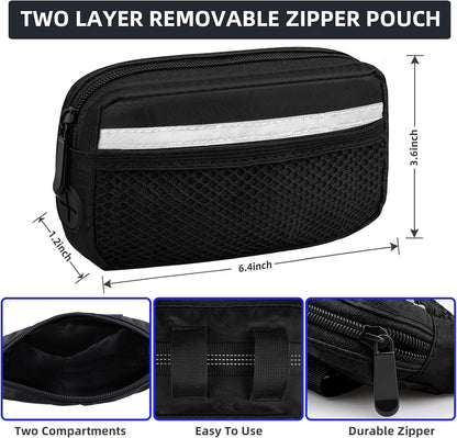 Adjustable buckle mechanism on the thick lumbar support belt fitting twenty-seven to fifty-five inches.
