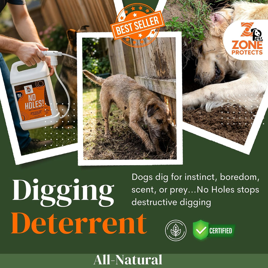 Zone No Holes gallon spray bottle in garden setting