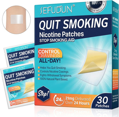 Nifeishi Quit Smoking Nicotine Patches Step 1 front view 30 count box