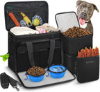 6 Set Dog Travel Bag, Large Pet Travel Kit for Supplies Includes 2 Food Containers, 1 Pet Organizer for Dogs, 2 Collapsible Bowls, 1 Treat Pouch, Dog Weekend Overnight Bag Luggage - Image 11