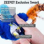 Zeepet catnip infused kicker toy for indoor cats suspended from a door frame.