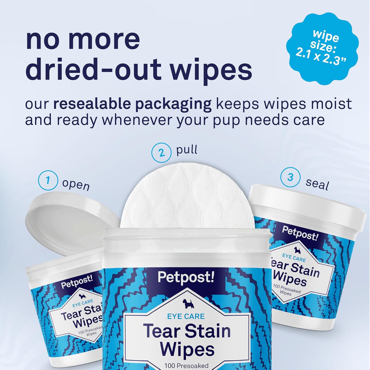 Petpost authentic USA imported pet eye care wipes